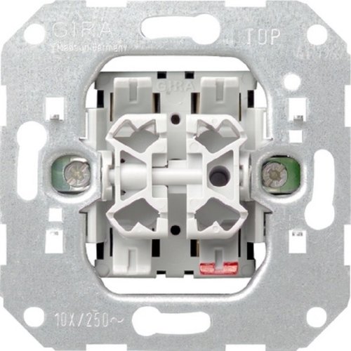 Выключатель без накладки без рамки Gira System55 2-кл. фото Выключатель без накладки без рамки Gira System55 2-кл. картинка